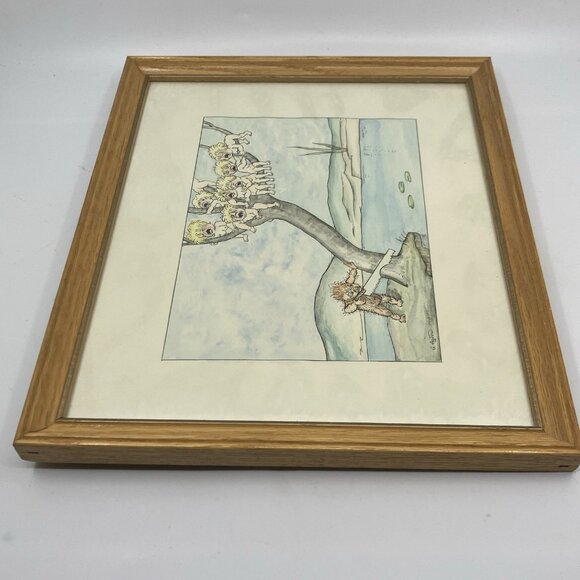 Vintage G. Ageeu Copy Swedish Artist Robert Hogfeldt Artist Lifetime Child 1981 - Picture 5 of 11